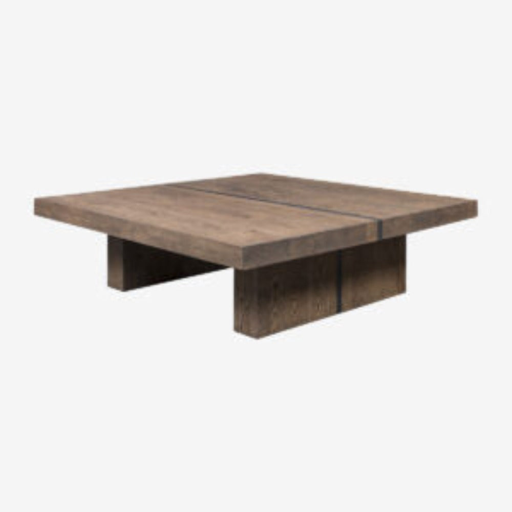 Strip solid oak bespoke large coffee table