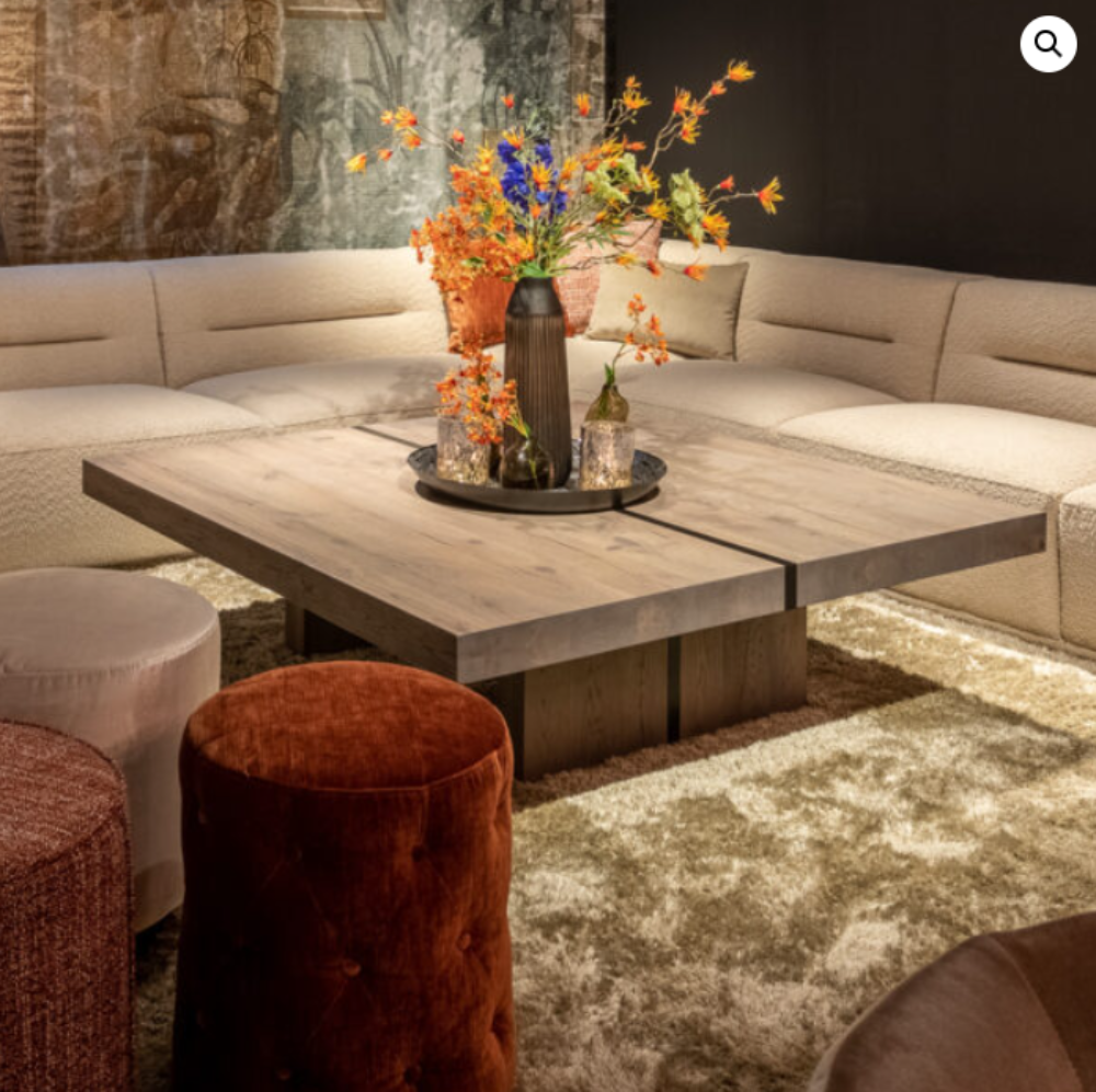 Strip solid oak bespoke large coffee table-Renaissance Design Studio