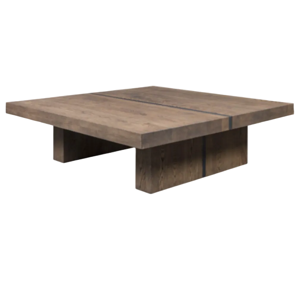 Strip solid oak bespoke large coffee table-Renaissance Design Studio