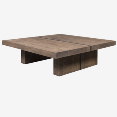 Strip solid oak bespoke large coffee table