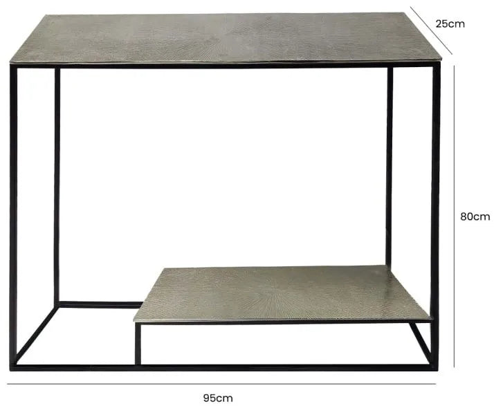 Susanne black  and brushed gold console table. SPECIAL SALE PRICE
