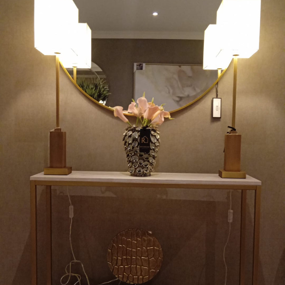 Susanne gold and cream  console table reduced in flash sale outlet store