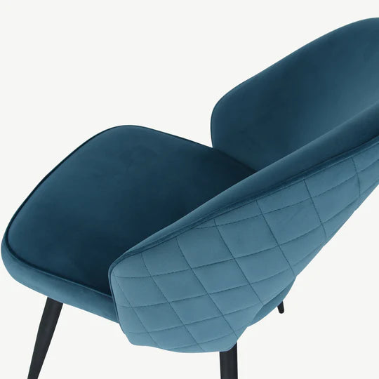 Sutton Fargo dining chair in velvet or PU leather look various colours