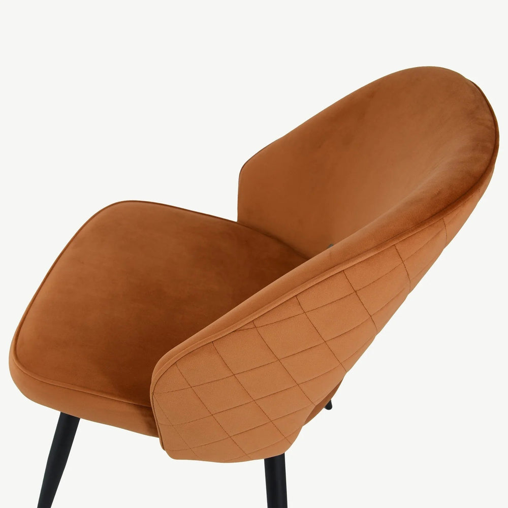 Sutton Fargo dining chair in velvet or PU leather look various colours