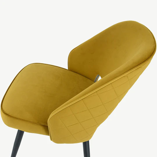 Sutton Fargo dining chair in velvet or PU leather look various colours