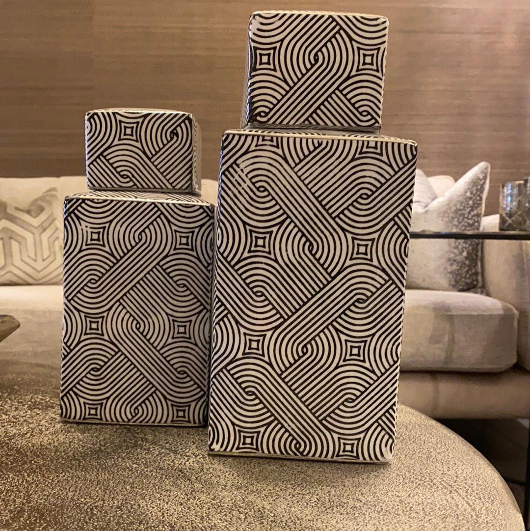 Swirl Cuboid Vase clearance offer Instore only-Renaissance Design Studio