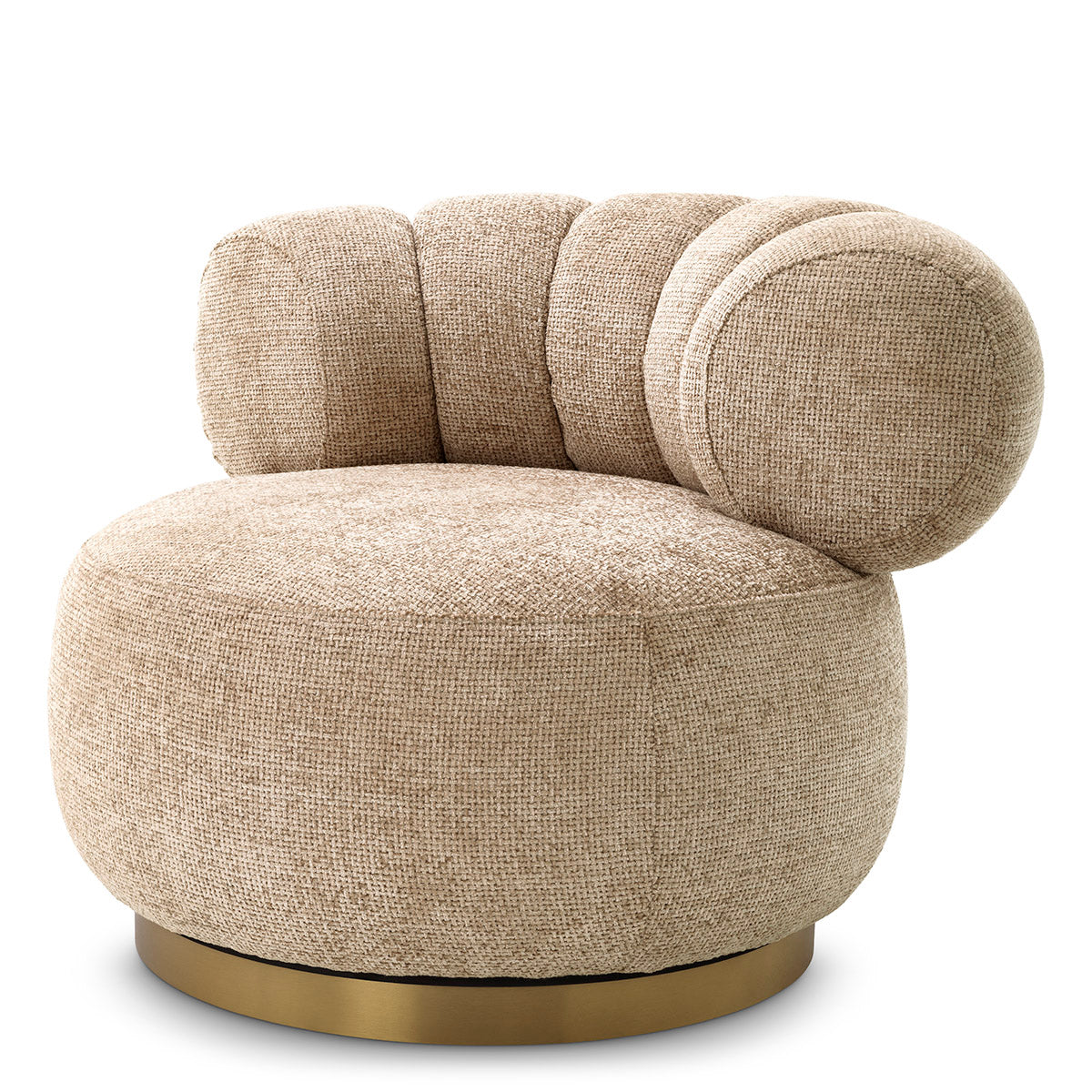 Swivel Chair Phedra by Eichholtz in Lyssa Sand-Renaissance Design Studio