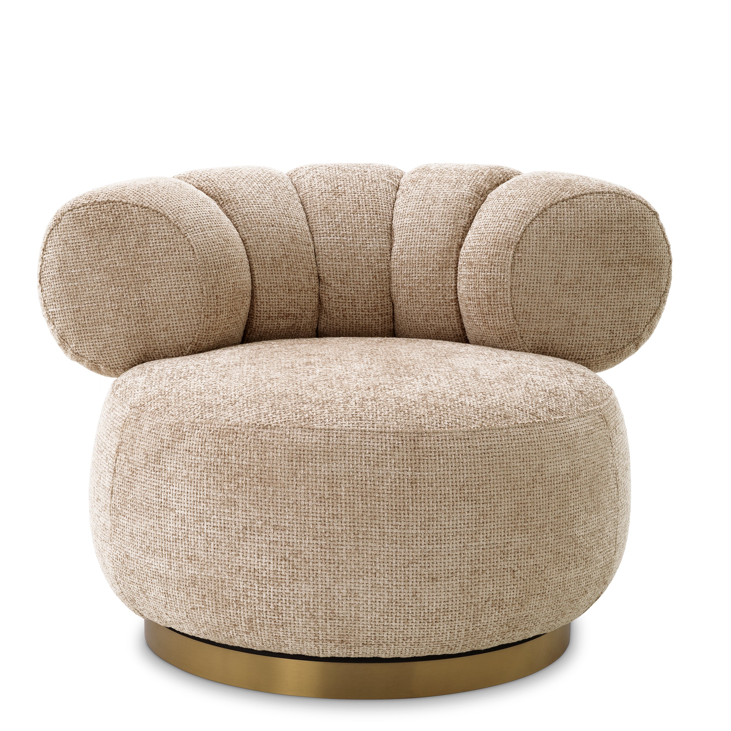Swivel Chair Phedra by Eichholtz in Lyssa Sand-Renaissance Design Studio