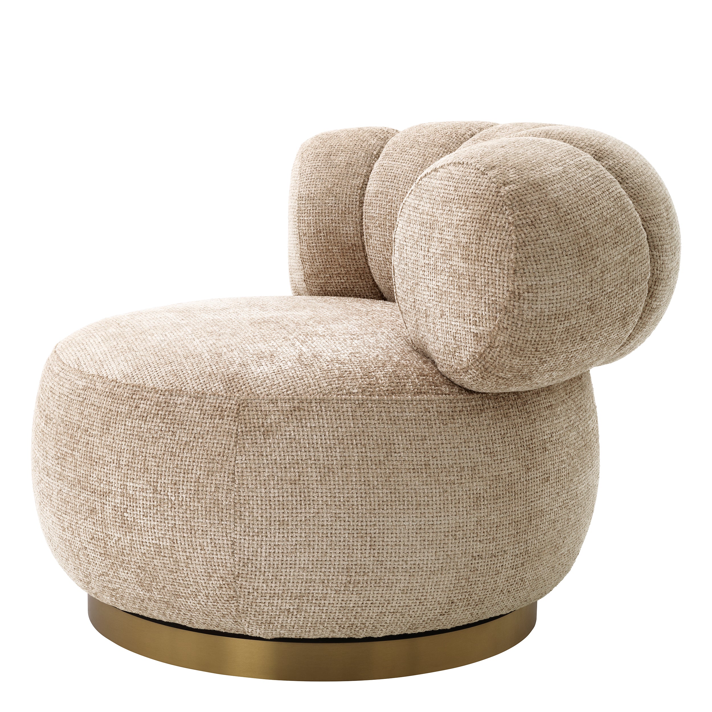 Swivel Chair Phedra by Eichholtz in Lyssa Sand-Renaissance Design Studio