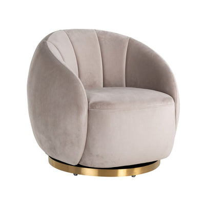 Swivel easy chair Jagger Brushed gold