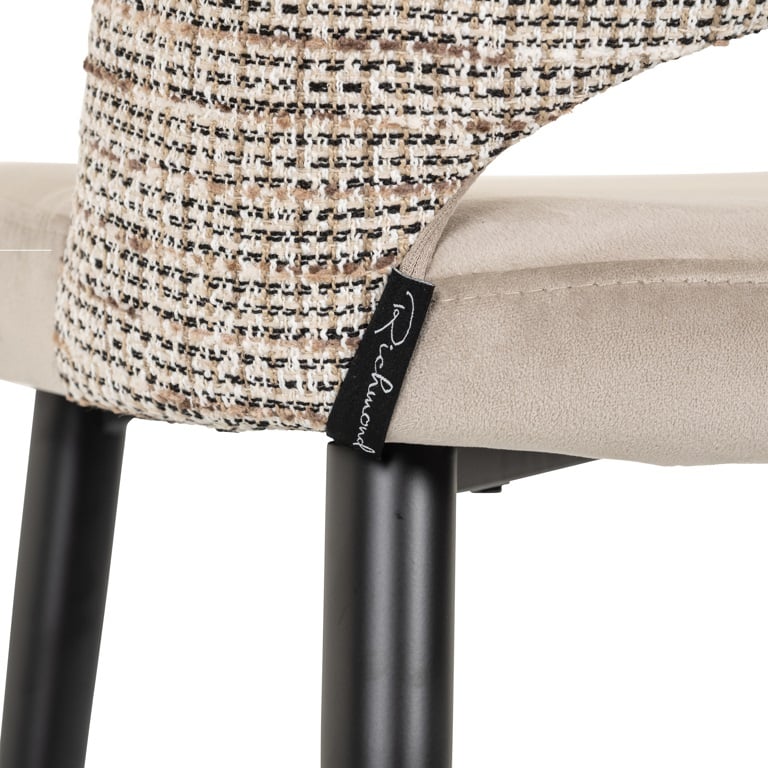 Tabitha designer trendy nature Counter stool with twin fabric