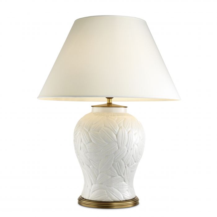 Table lamp Cyprus white ceramic by Eichholtz-Renaissance Design Studio