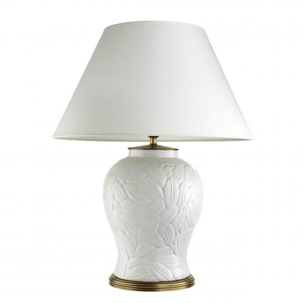 Table lamp Cyprus white ceramic by Eichholtz-Renaissance Design Studio