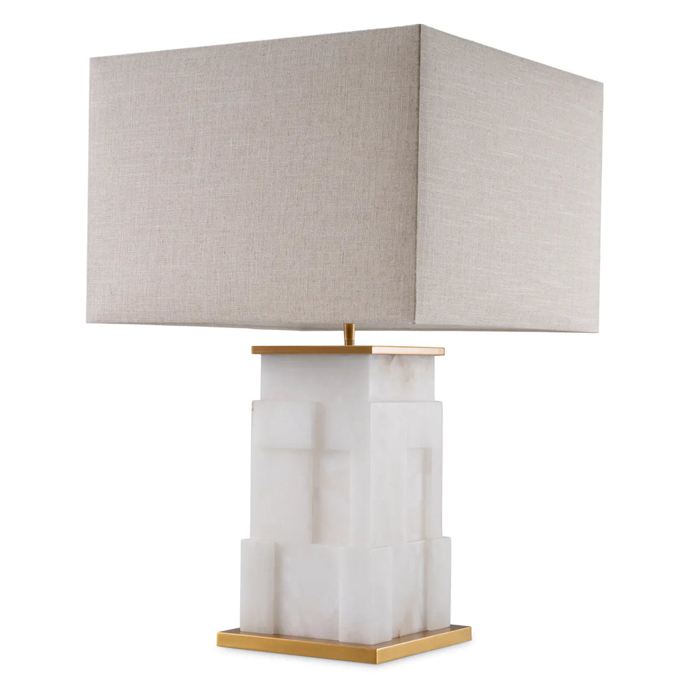 Table Lamp Fabiano Alabaster and antique brass by Eichholtz