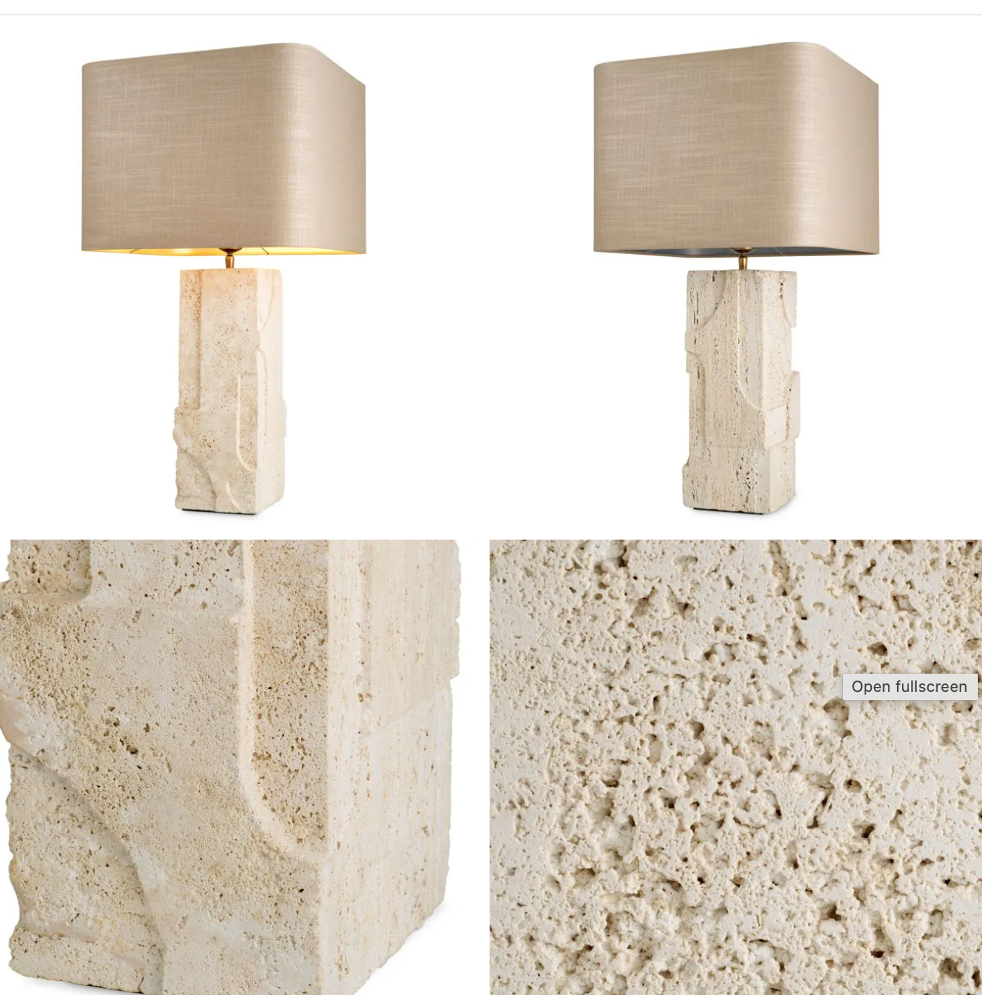 Table Lamp Mazzini Travertine by Eichholtz-Renaissance Design Studio