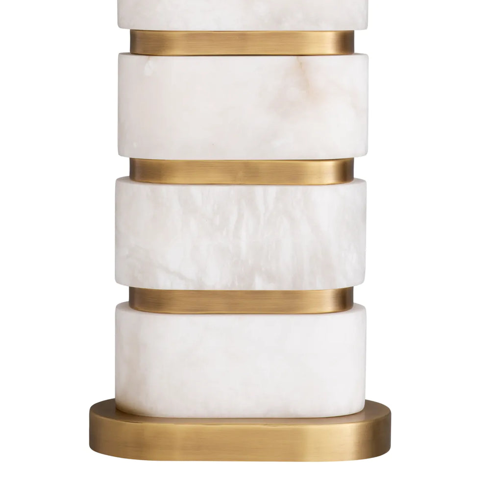 Table Lamp Newall Antique brass and alabaster by Eichholtz