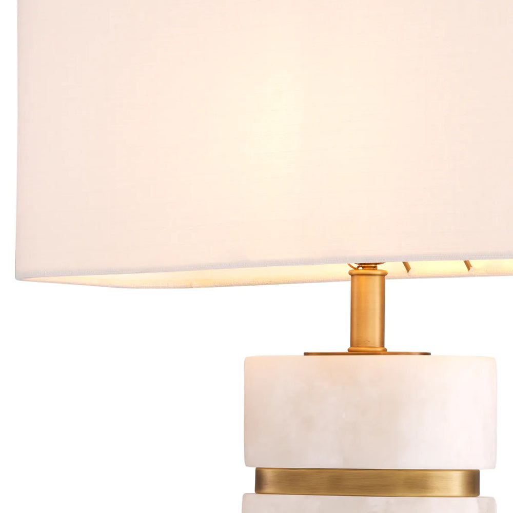 Table Lamp Newall Antique brass and alabaster by Eichholtz