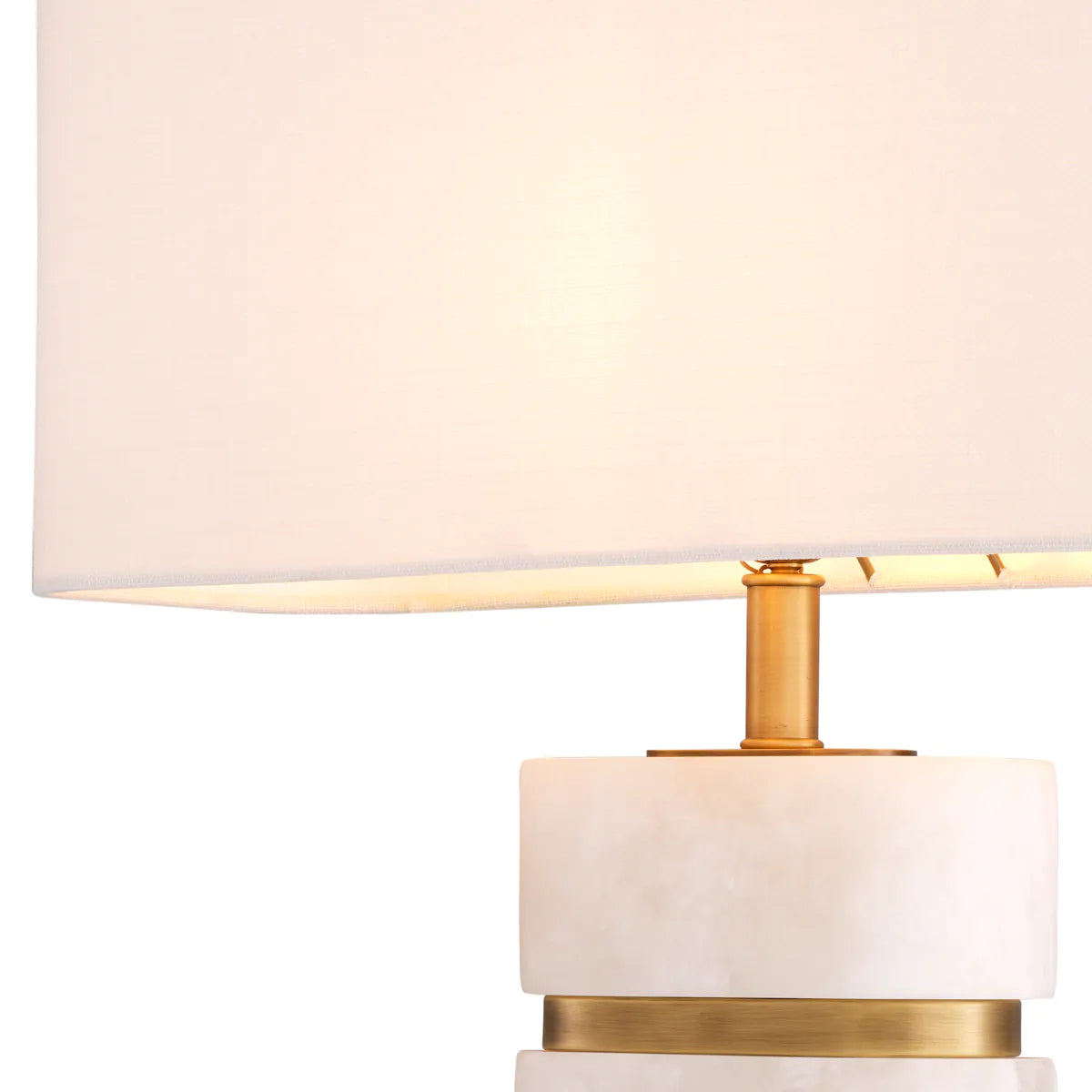 Table Lamp Newall Antique brass and alabaster by Eichholtz-Renaissance Design Studio