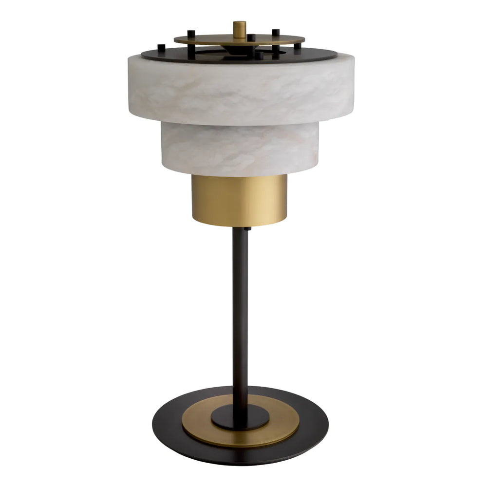 Table Lamp Zereno Antique brass and alabaster by Eichholtz