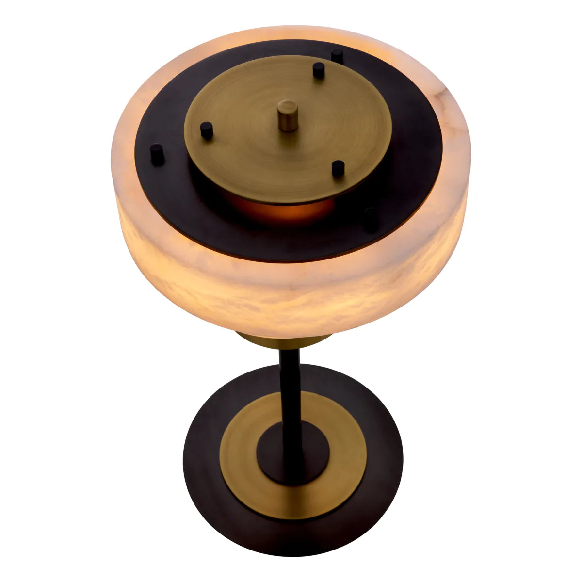 Table Lamp Zereno Antique brass and alabaster by Eichholtz-Renaissance Design Studio