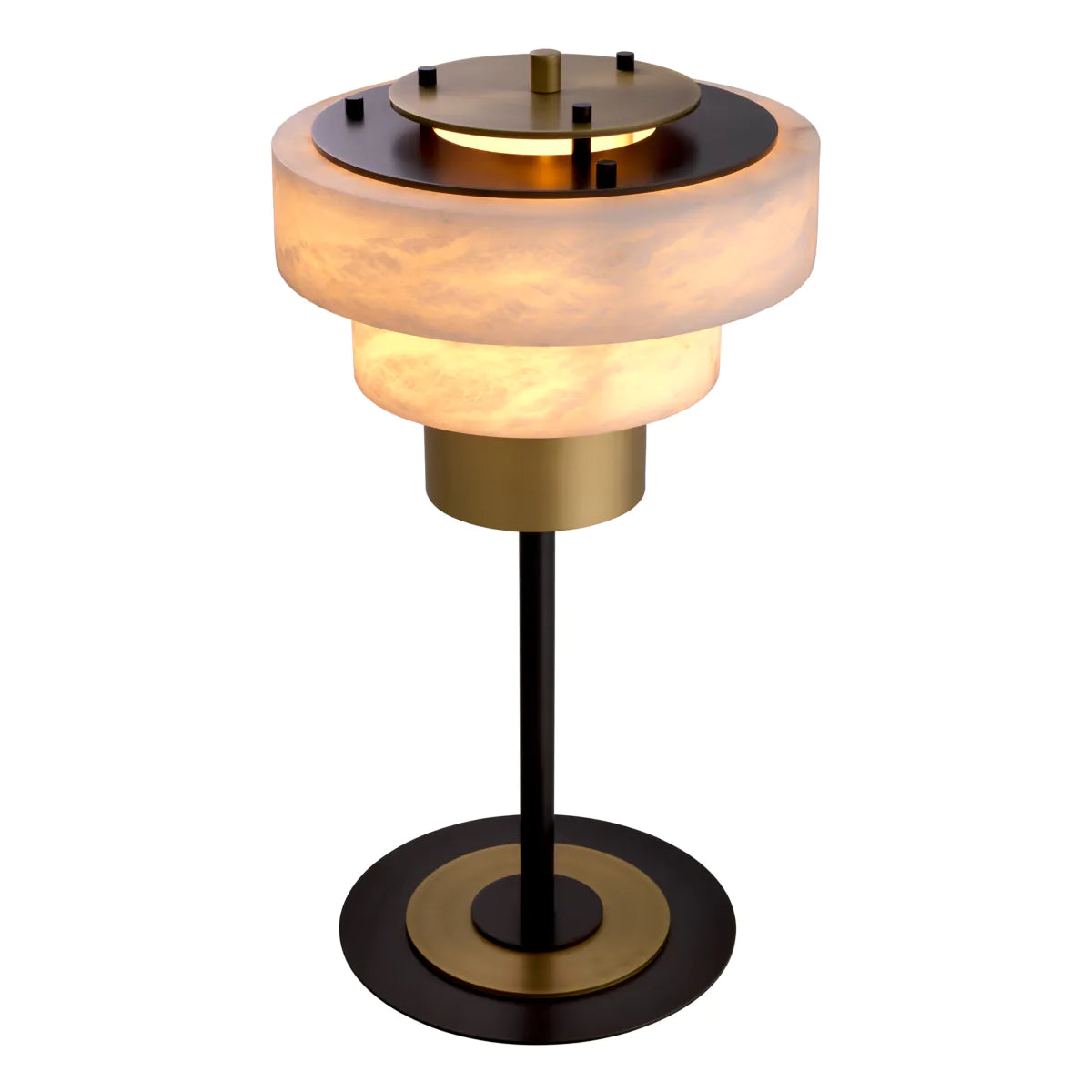 Table Lamp Zereno Antique brass and alabaster by Eichholtz-Renaissance Design Studio