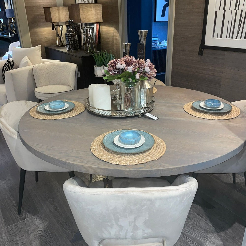 Talisman large Round 150 cm Dining Table kiln dried solid oak SOLD AS SEEN-Renaissance Design Studio