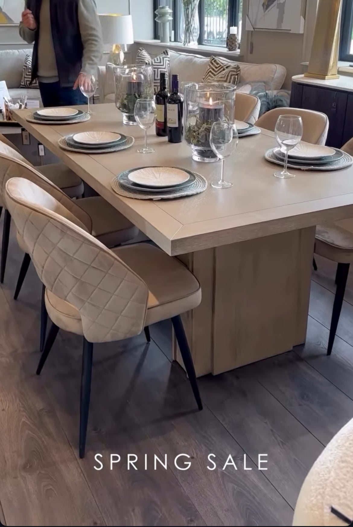 Tamley Rectangle oak Dining table-Renaissance Design Studio