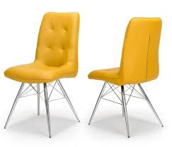 Tampa set of 4 dining chairs in brilliant ochre colour HALF PRICE Were 840 set