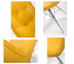 Tampa set of 4 dining chairs in brilliant ochre colour HALF PRICE Were 840 set
