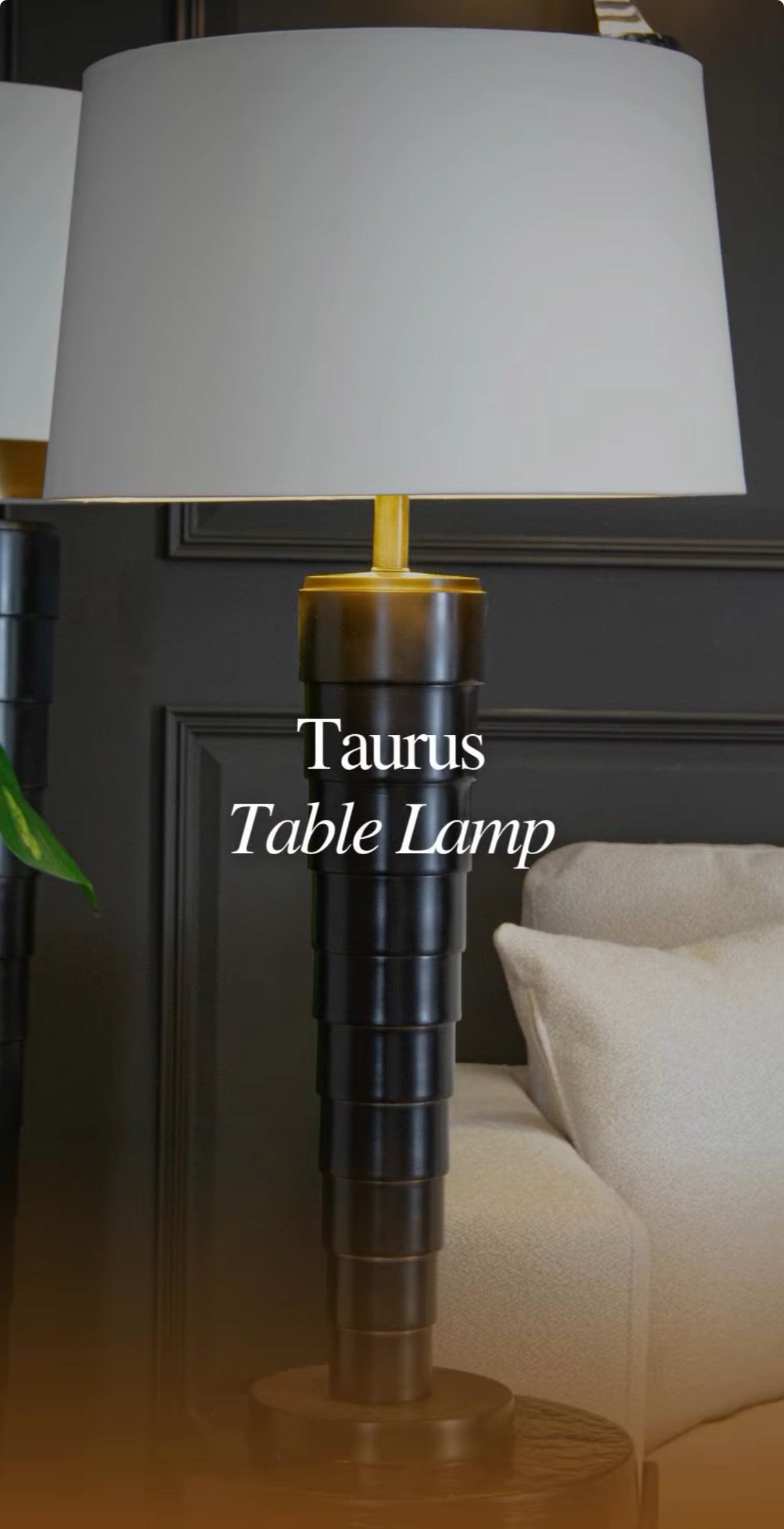 Taurus table lamp base only-Renaissance Design Studio