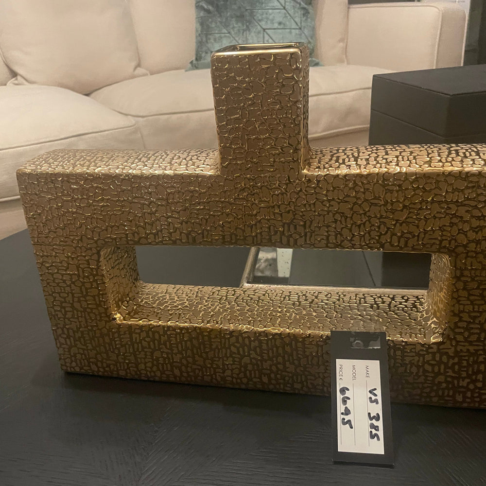 Textured Gold Ceramic Vase 30cm check availability