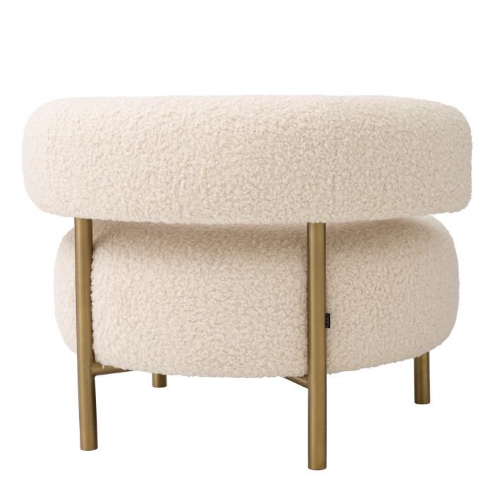 Thompson Occasional chair by Eichholtz in faux shearling or Lyssa sand