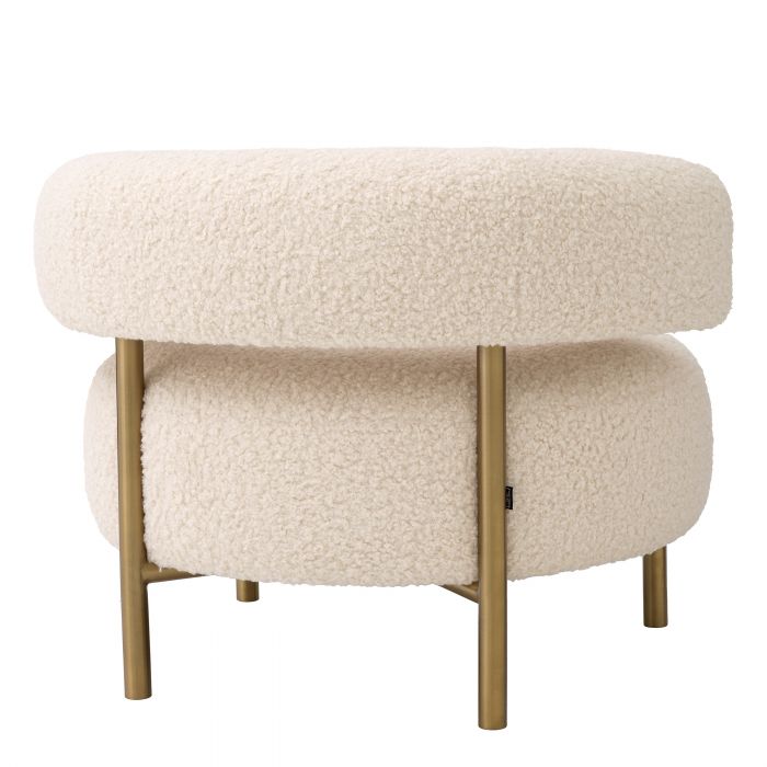 Thompson Occasional chair by Eichholtz in faux shearling or Lyssa sand-Renaissance Design Studio