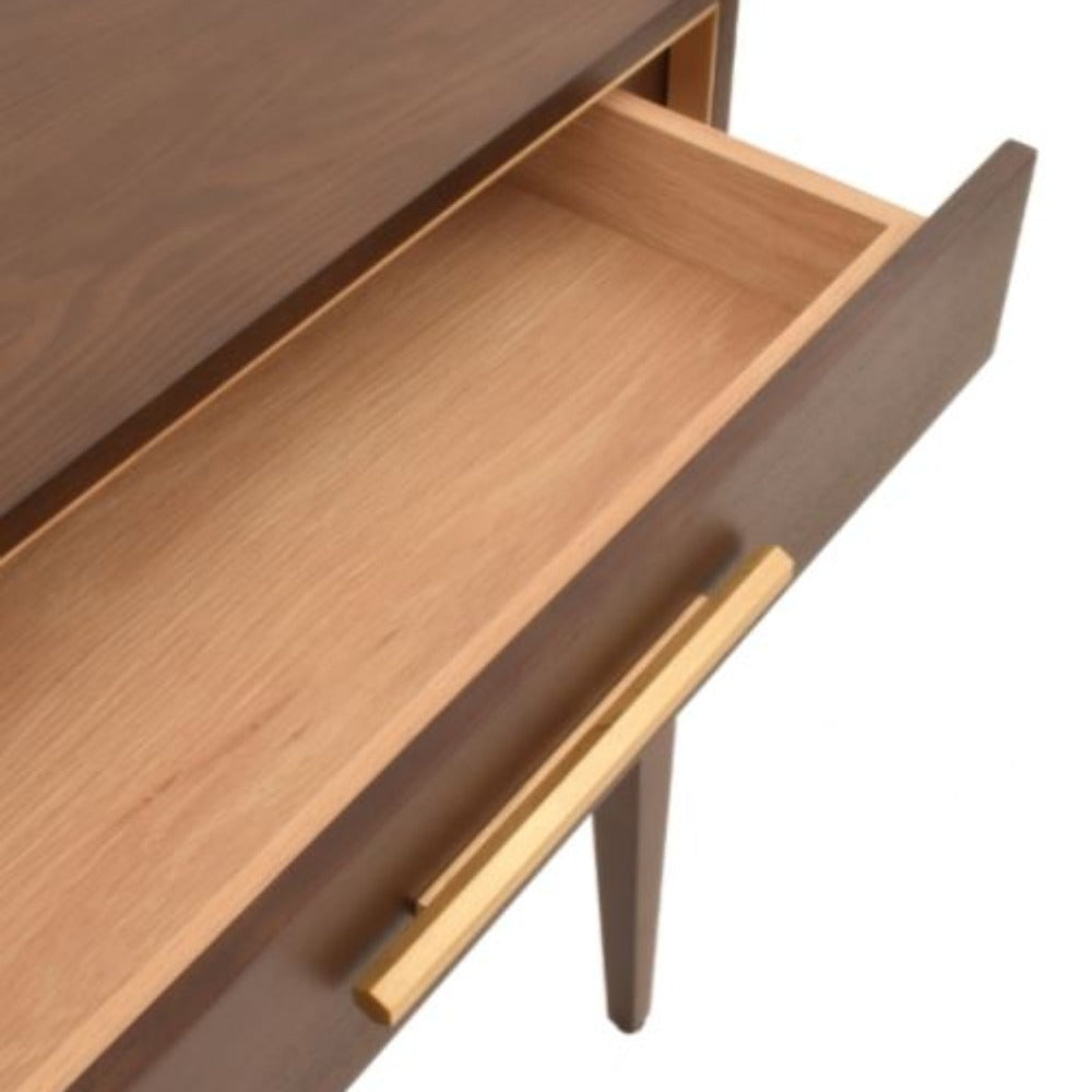 Timmy chocolate and Brass Desk-Desk-Renaissance Design Studio