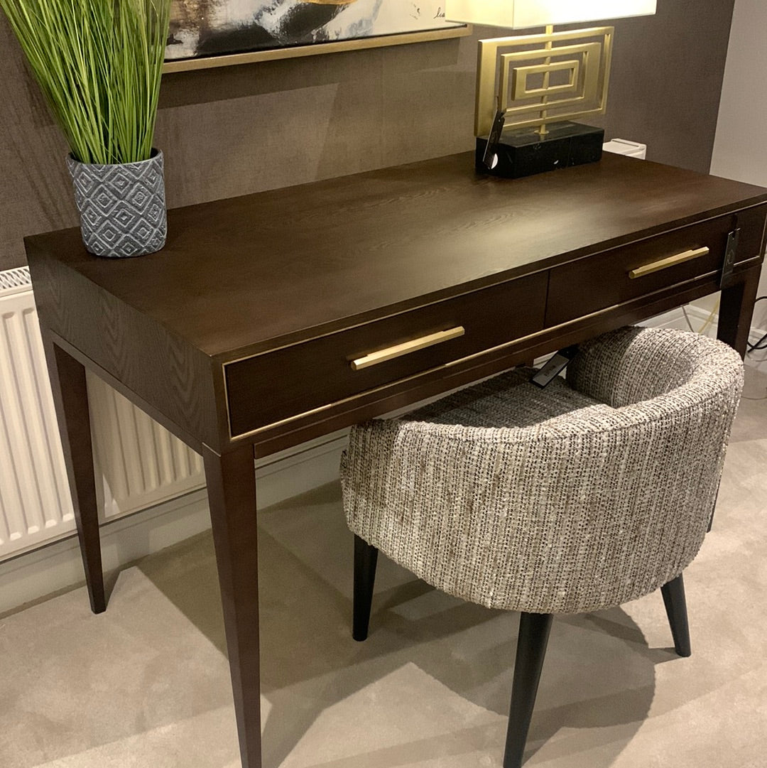 Timmy chocolate and Brass Desk-Renaissance Design Studio