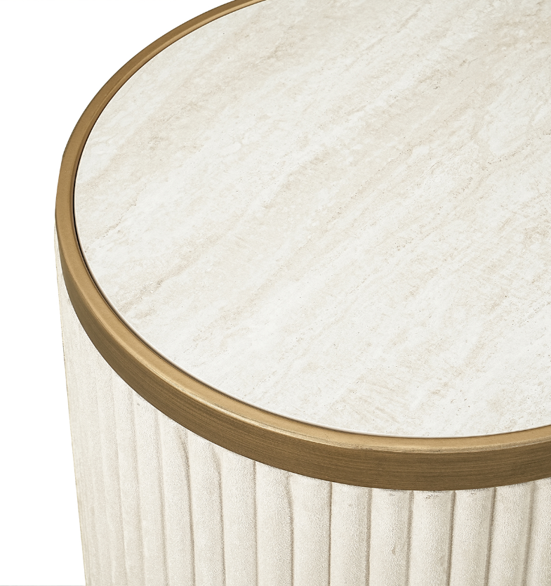 Tina Nest of round side tables white-Renaissance Design Studio