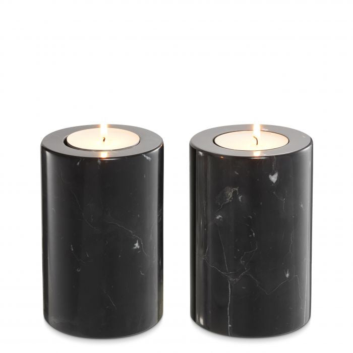 Tobler black tea light Candle holders by Eichholtz-candle holder-Renaissance Design Studio