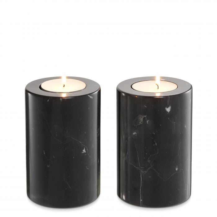 Tobler black tea light Candle holders by Eichholtz-Renaissance Design Studio