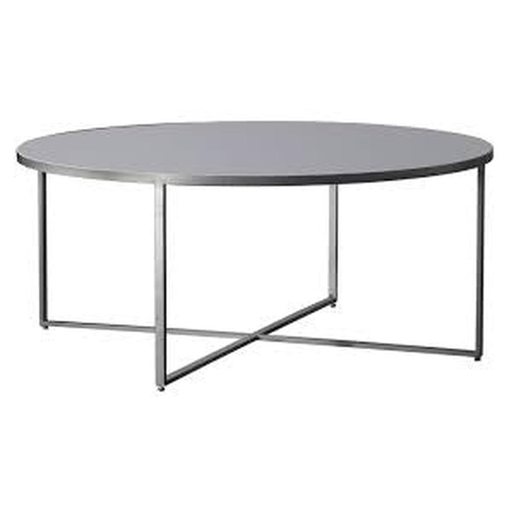 Torrence Mirrored round contemporary Coffee Table reduced save 40%-Renaissance Design Studio