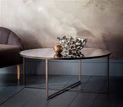 Torrence Mirrored round contemporary Coffee Table reduced save 40%-Renaissance Design Studio