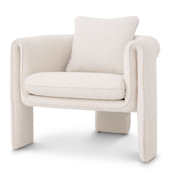 Toto armchair in  cream boucle  or Lyssa sand by Eichholtz