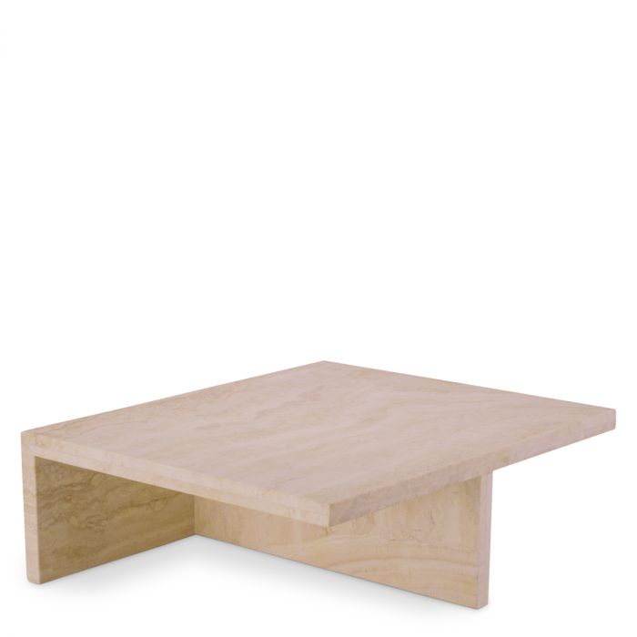 Travertine High and Low Coffee Tables by Eichholtz