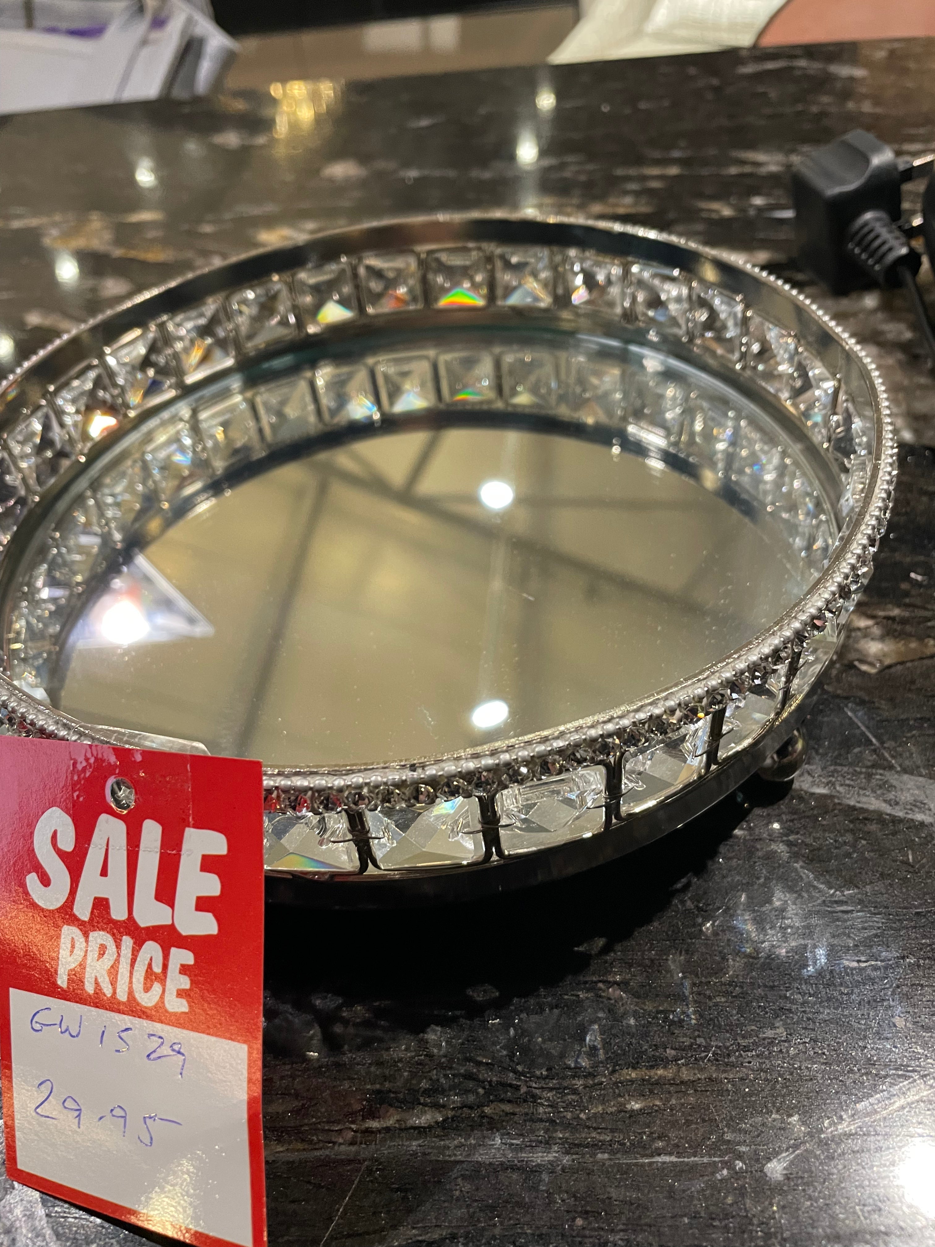 Tray With Crystals Medium - Reduced-Renaissance Design Studio