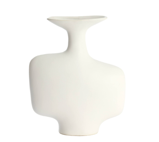Trovo Cream White Ceramic Vase In 2 Sizes-Renaissance Design Studio