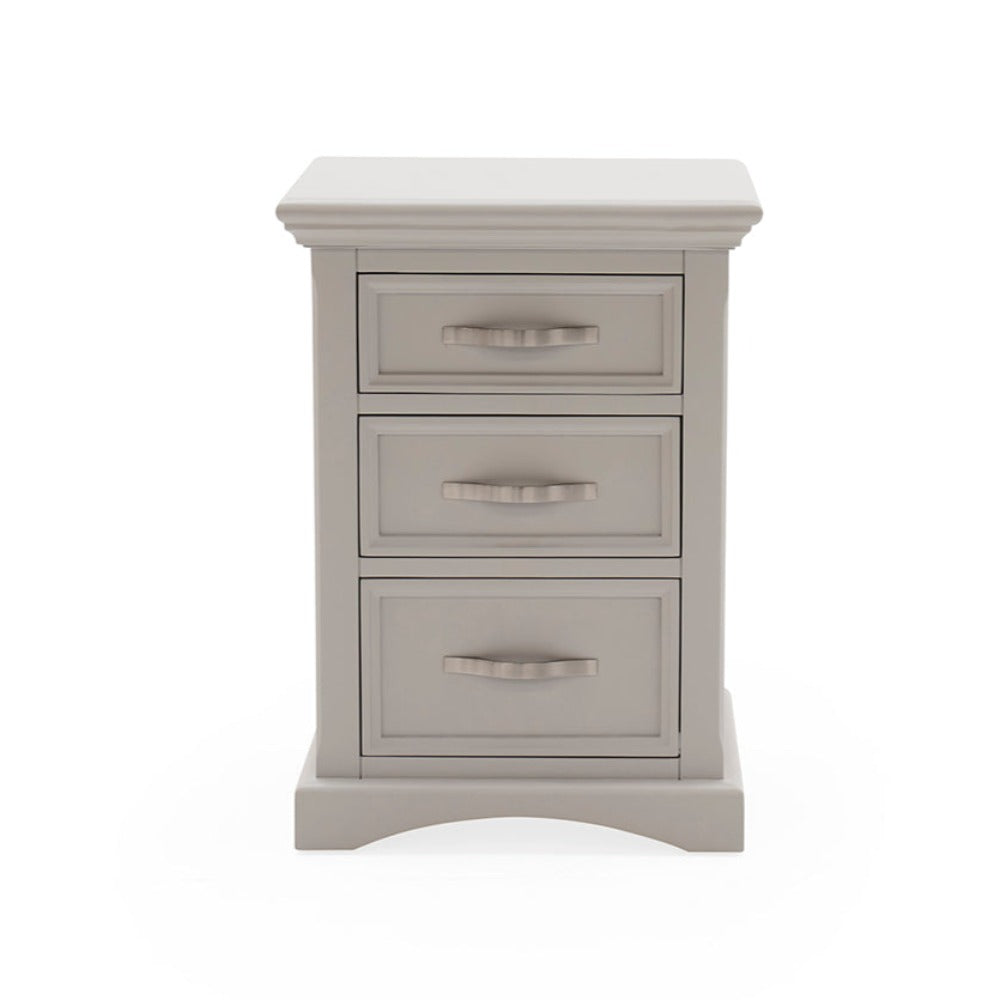 Troy 3 door Bedside Locker in warm grey Reduced SALE PRICE-Bedside Cabinet-Renaissance Design Studio