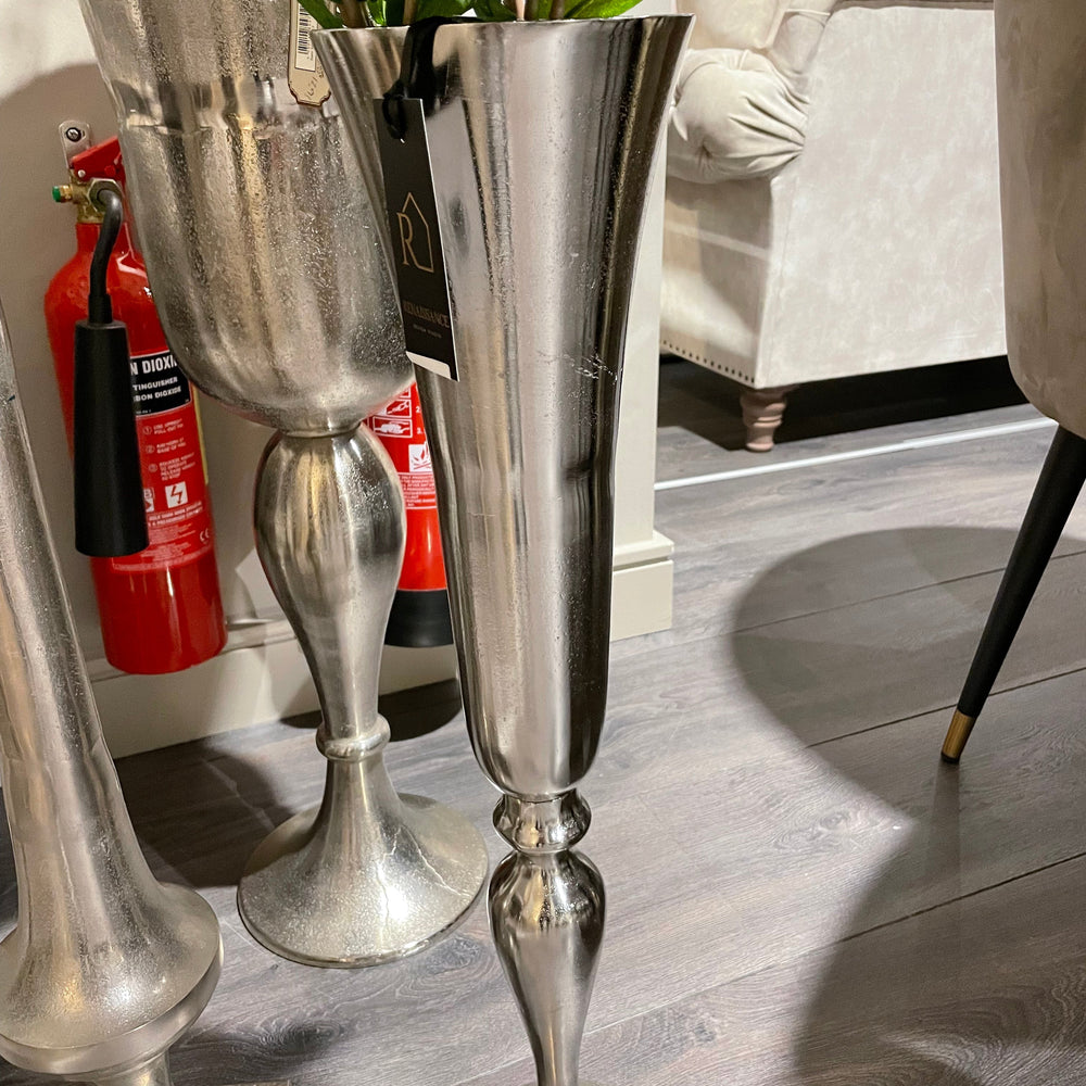 trumpet silver nickel vase