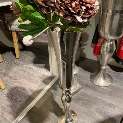 trumpet silver nickel vase