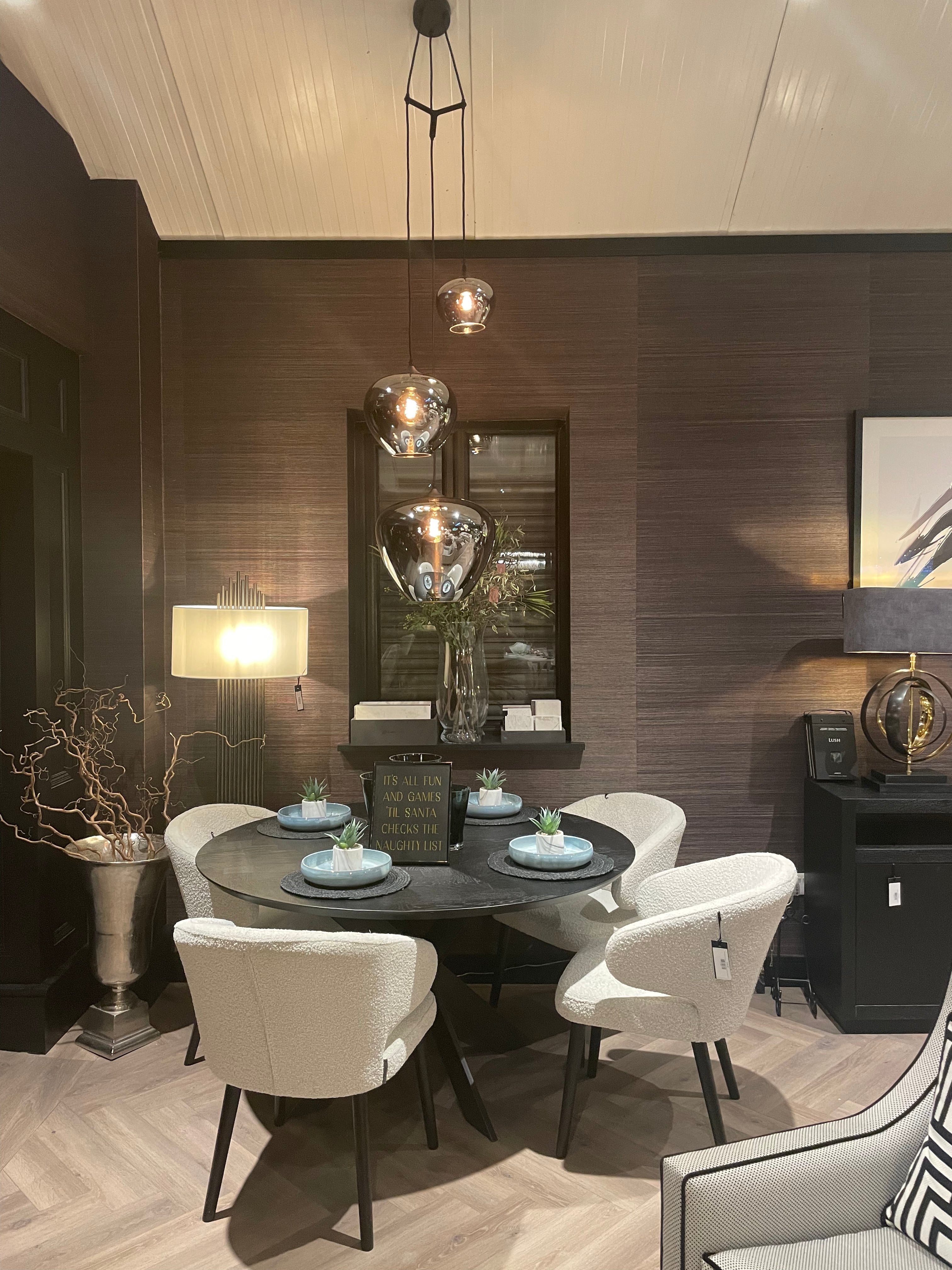 Tulip 3 light hanging pendant with glass ex display clearance-Renaissance Design Studio