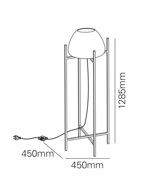 Tulip contemporary Floor Light with glass