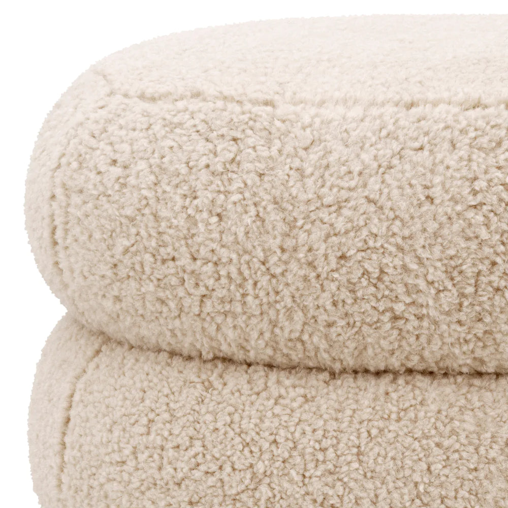 Tulum stool in Brisbane cream by Eichholtz save 40%.